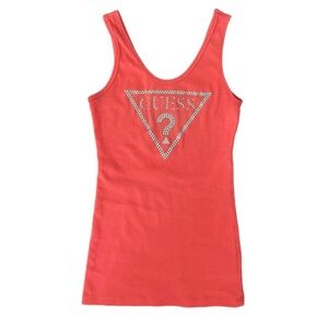 Guess rhinestone tank